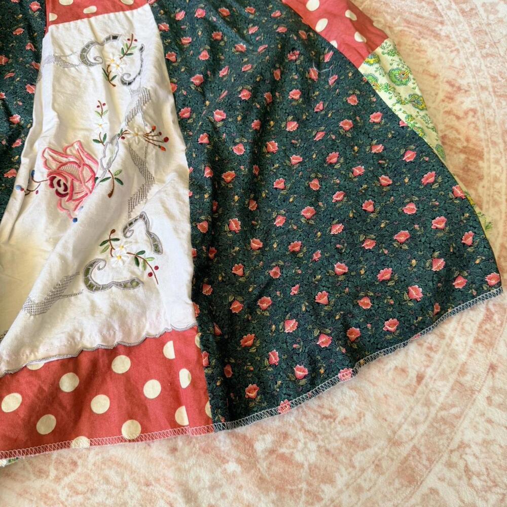 Cottagecore Patchwork Wrap Skirt - image 3